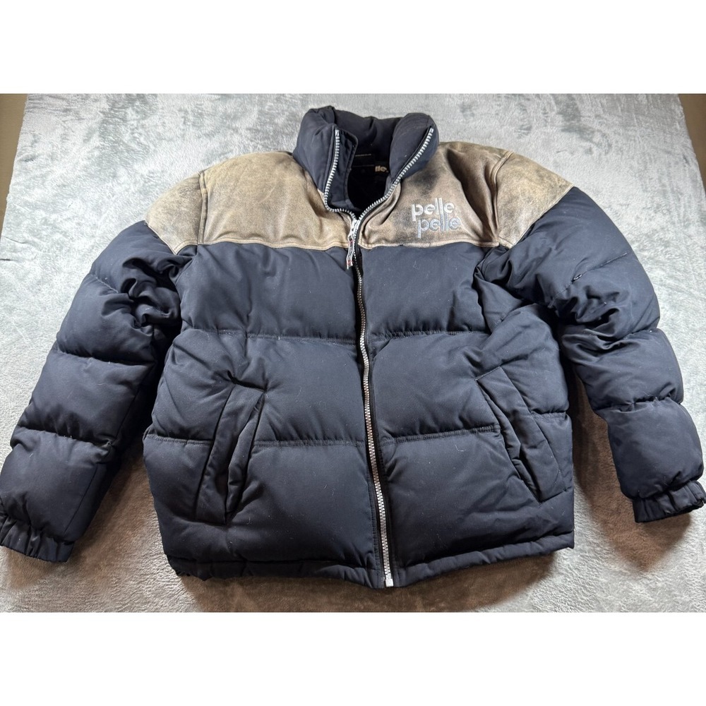 Vintage Pelle Pelle Marc Buchanan Puffer Jacket Size Extra Large Black Full Zip